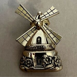 Coro Vintage Windmill Gold Tone Pin Brooch
